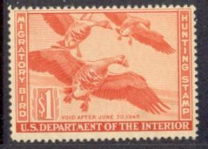 US Stamp #RW11 MNG - Trio of WONDERFUL White-fronted Geese