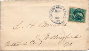 United States Vermont Sutherland Falls 1881 target  1885-1885  3c Washington ...