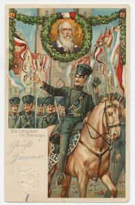 Postal stationery Bayern 1903 Lutzower pageants - Horse - Gymnastic festival