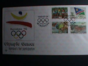 NAMIBIA-FDC 1992 COVER-OLYMPIC GAMES BARCELONA'92- MNH COVER VERY FINE