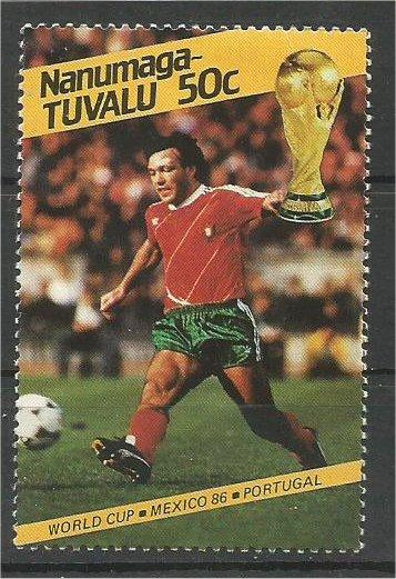 TUVALU, NANUMAGA 1986, MNH 50c,World Cup Soccer Scott 63