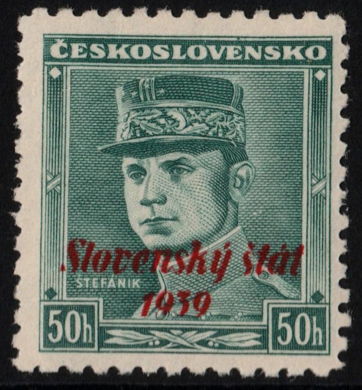 ✔️ SLOVAKIA 1939 - SLOVENSKY STAT OVERPRINT - SC.9 MNH OG [SK009]