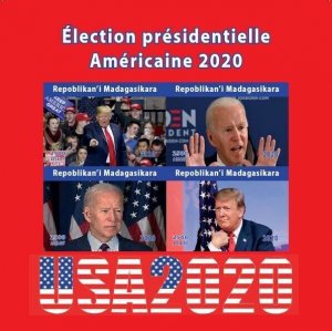 US PRESIDENTIAL ELECTION 2020 DONALD TRUMP & JOE BIDEN SHEET OF FOUR MINT NH