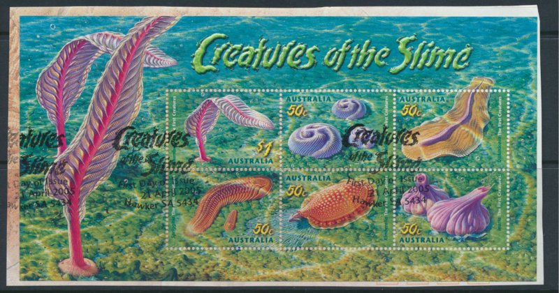 Australia SG MS2516  SC# 2382a Used Creatures of Slime see details & scan