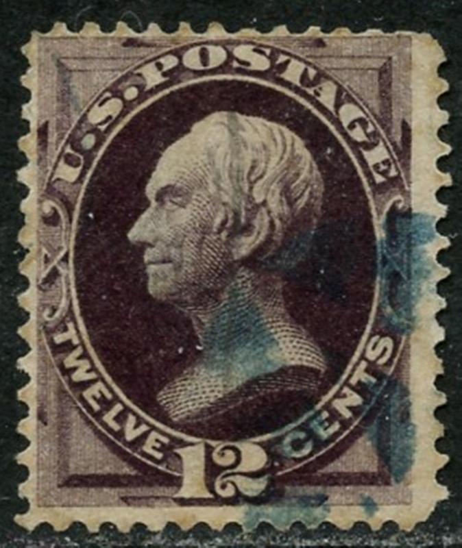 US Sc#162 1873 12ȼ Clay Blue Cancel Fine Used