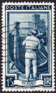 Italy 556 - Used - 15L Shipbuilding (1950) (2)