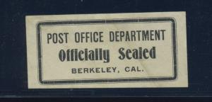 Scott #LOX21A Berkeley, CA Post Office Seal Postally Used Stamp (Stock LOX21-1)