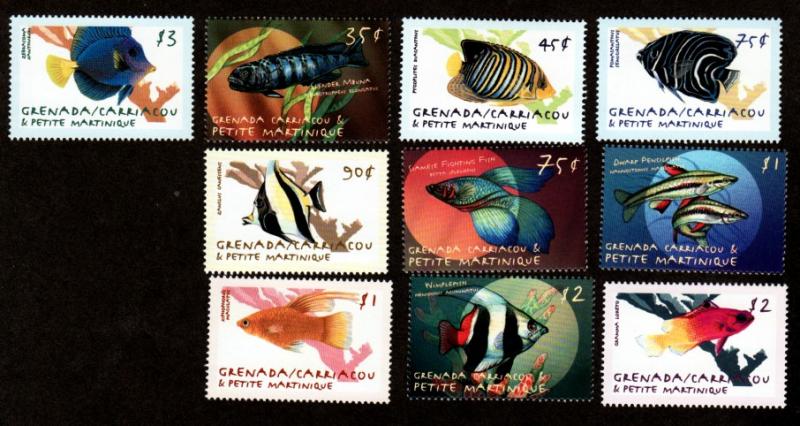 Grenada Grenadines # 2155-2164 Mint NH Fish!