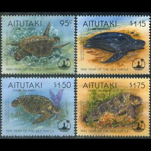 AITUTAKI 1995 - Scott# 513-6 Turtles Set of 4 NH