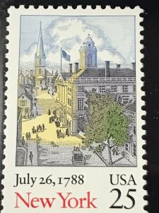Scott #2346, Single 1988 New York 25c VF MNH
