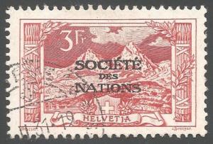 Switzerland 2027 (SG-LN29) 3f red \League of Nations\