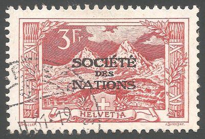 Switzerland 2027 (SG-LN29) 3f red \League of Nations\