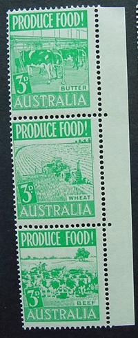 Australia, Scott 252a, MNH Strip of 3