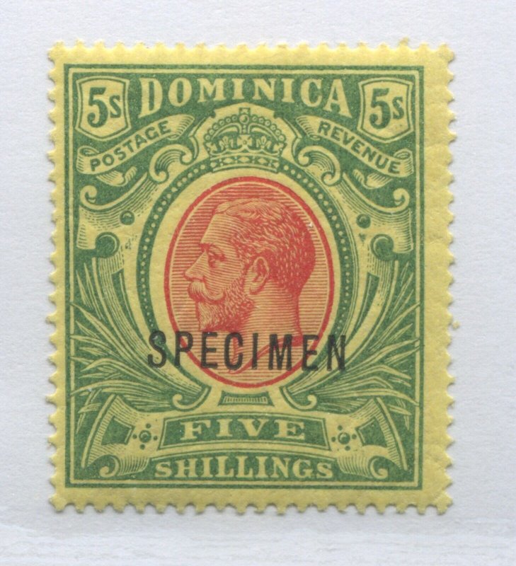 Dominica KGV 1914 5/ overprinted SPECIMEN