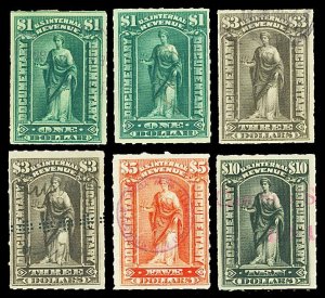 Scott R173+p, R174+p, R175, R176 $1.00-$10.00 Revenues Used Fine+ Cat $10.80