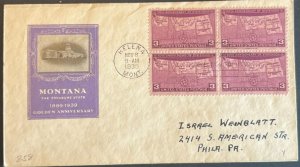 MONTANA #858 NOV 8 1939 HELENA MT FIRST DAY COVER (FDC) BX5-S