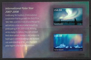 USA 2007 International Polar Year Pane of 2 Sc 4123 MNH