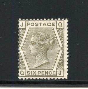 GREAT BRITAIN SCOTT #86 QUEEN VICTORIA 6p MINT NO GUM--SCOTT VALUE $475.00