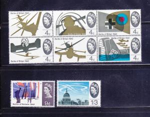 Great Britain 435b-437 Set MH WWII, Battle Of Britain