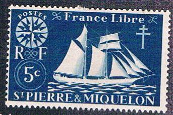 St Pierre & Miquelon 300 MLH Fishing Schooner (BP6424)