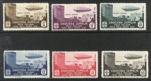 AEGEAN IS. #C20-25 Mint - 1933 Zeppelin Set