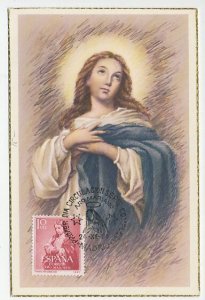 Maximum card Spain 1954 Madonna 