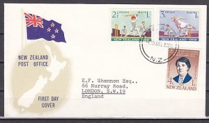 New Zealand, Scott cat. B77-B79. Cricket &  Basketball. First day cover. ^