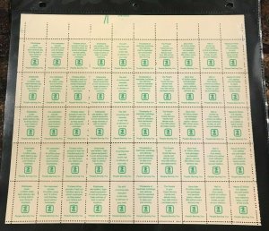 US SCOTT #1489-1498 Full Pane Of 50 PL # ON REVERSE SIDE Scarce