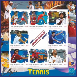 Stamps. Olympic Games 2004 year, Tennis 1 sheets  perforated NEW