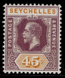 SEYCHELLES GV SG91, 45c dull purple & orange, LH MINT.