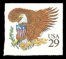 PCBstamps   US #2595 Bk Sgl 29c Liberty & Eagle, brown, MNH, (15)