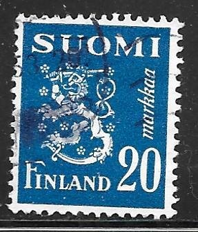 Finland 296: 20m Arms of the Republic, used, F-VF