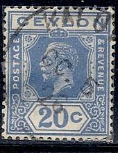 Ceylon#239 (U) George V  CV $0.50