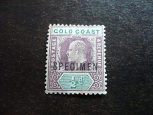 Stamps - Gold Coast - Scott# 38 - Mint Hinged Part Set of 1 Stamp - Specimen