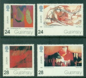 Guernsey 1993 EUROPA Stamps - Contemporary Art MUH