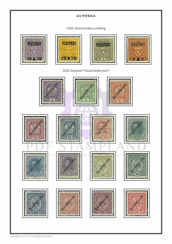 Austria 1850-2020 (2 albums) PDF STAMP ALBUM PAGES