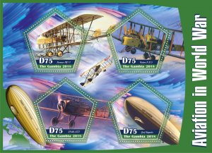 Stamps. Aviation  WW I 2018 1+1 sheets perforated