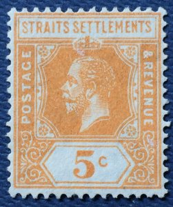 Malaya 1921 Straits Settlements KGV 5c Die I MNG MSCA SG#225 M4705