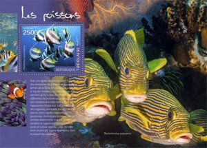 Togo - 2014 Fish on Stamps - Stamp Souvenir Sheet - 20H-1056