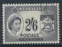 Nyasaland SG 195  SC# 119  Used   Revenue Stamp Opt POSTAGE  see details 