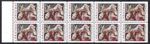 United States 2427a 25¢ Madonna and Child (1989). Booklet pane of 10. MNH