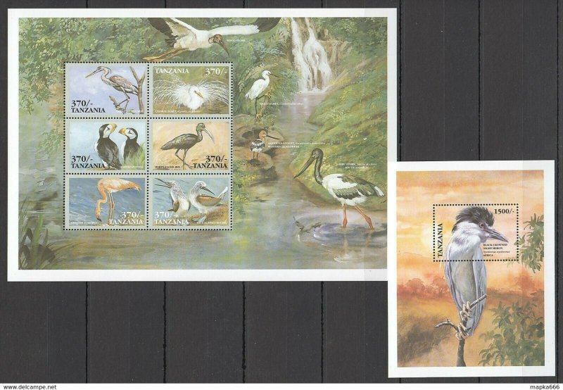 Tanzania Fauna Birds 1Bl+1Kb ** Stamps Pk160