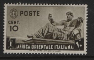 ITALIAN EAST AFRICA, 4, MNH, 1938, STATUE TYPE