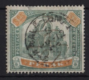 Malaya - Perak 1895 $25 sg80 small hinge thin otherwise fine fiscal used, ligh