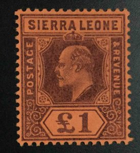 MOMEN: SIERRA LEONE SG #85 1903 CROWN CA MINT OG VLH £275 LOT #64295