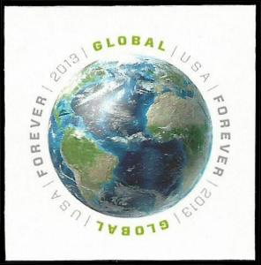 2013 $1.10 U.S.A. Earth Global Forever, Imperforate Scott 4740a Mint F/VF NH