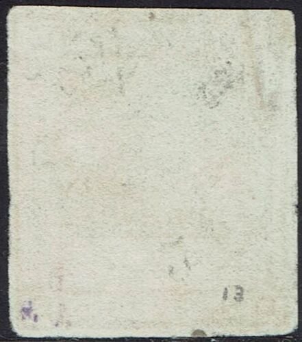 NEW SOUTH WALES 1850 SYDNEY VIEW 1D BROWNISH RED PLATE I NO CLOUDS USED 