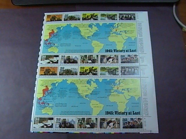 U.S.# 2981(a-j)-MINT/NEVER HINGED-----WORLD WAR II-----PANE OF 20----1995