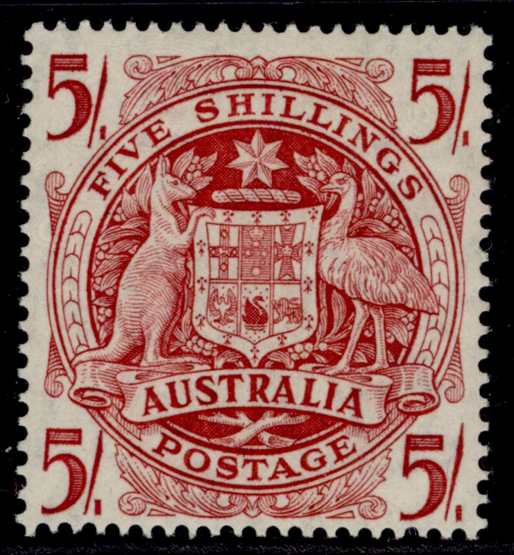 AUSTRALIA GVI SG224a, 5s claret, LH MINT.