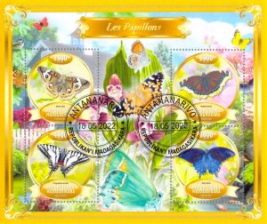 Madagascar 2022 Sheet  Butterflies butterfly 4 values (TS0116)